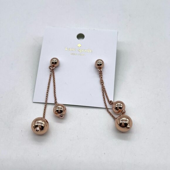 Kate Spade ♠️ Ball Linear Earrings NWT - Picture 2 of 3